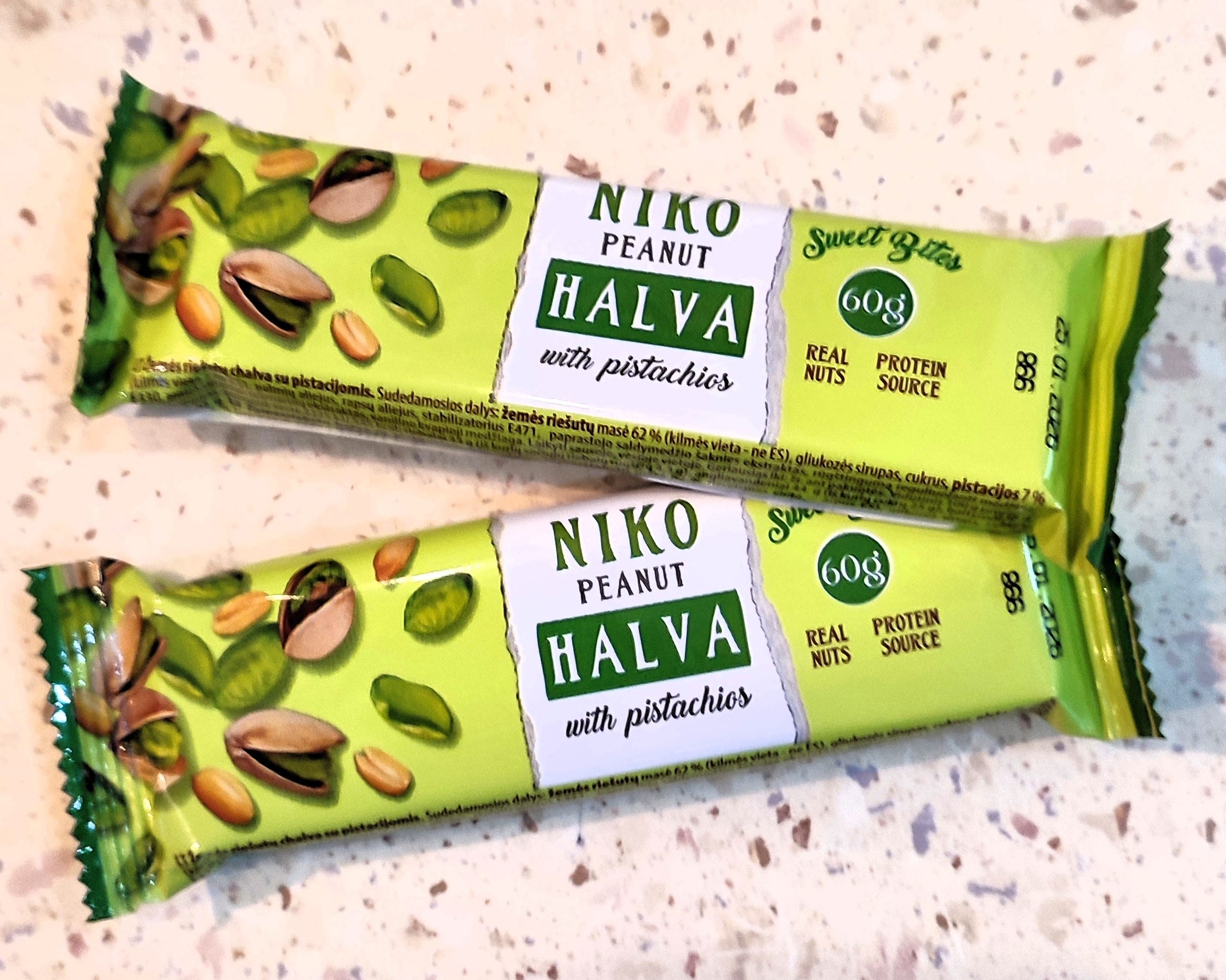 pistacja60 Chałwa z pistacjami 60g.Litwa - obrazek 1